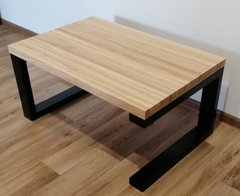 Журнальный столик из натурального дерева и металла в стиле лофт Yudi (2075)