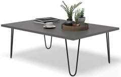 Журнальный столик с металлическими ножками в стиле лофт (2136) Черный