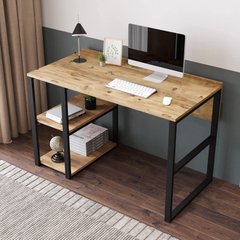 Компьютерный стол в стиле Лофт винтажный с полками в стиле Лофт Yudi (2061) Дуб Крафт