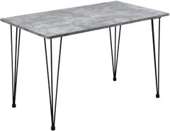 Кухонный стол с дизайнерскими ножками в стиле лофт Yudi (4013) Бетон + Черный
