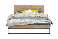 Кровать двуспальная натуральный дуб в стиле лофт